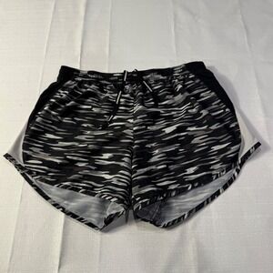 Nike Dri-FIT Running Shorts Women's Size S Small Black Gray White Camo‎ Athletic